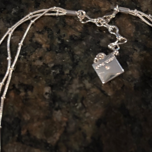 Anne Klein Silver Necklace with Blue Accents - Picture 3 of 3